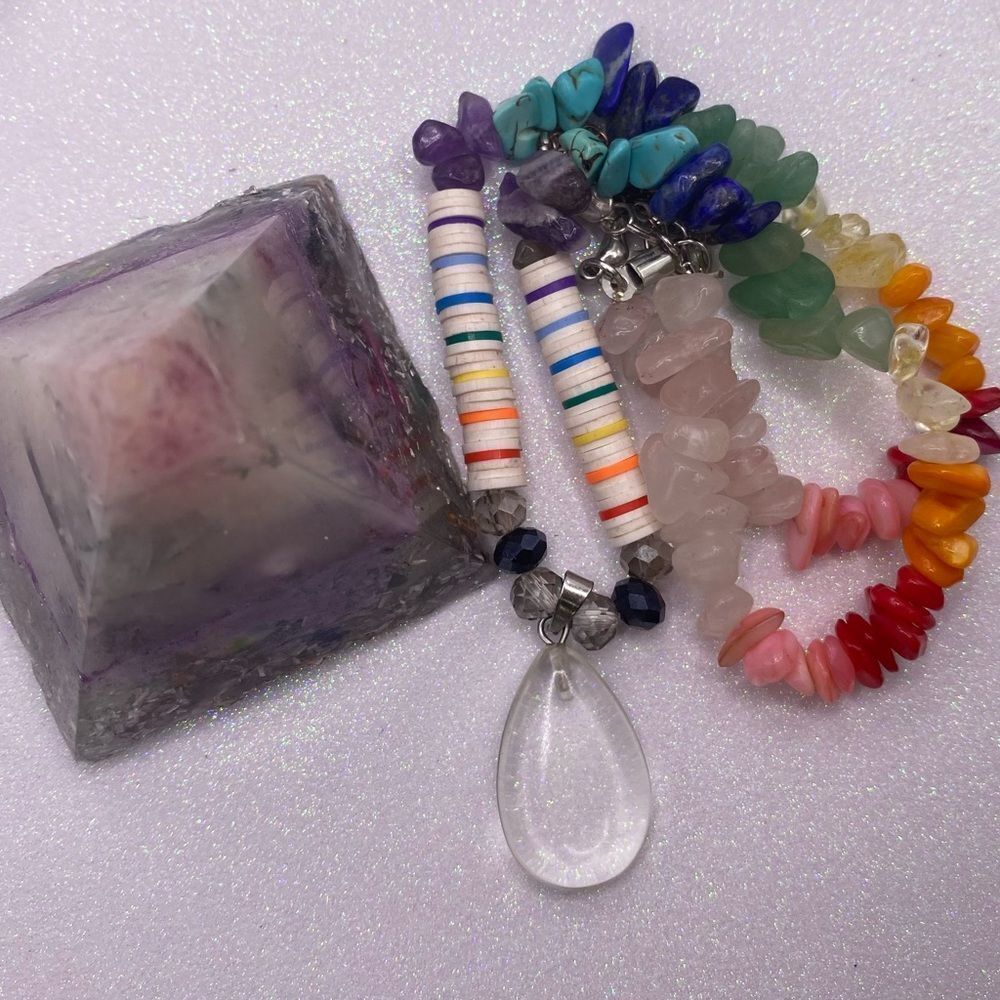 Handmade Jewelry
Crystal bead necklace
Balance Chakras
adjusts 3 lengths